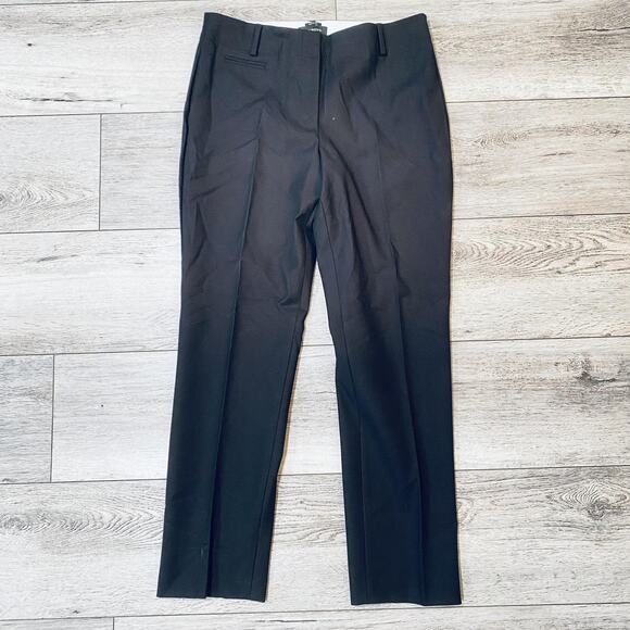 Talbots Pants Womens 12 Black Newport Stretch Cotton Straight Leg Dress Work - Picture 1 of 5